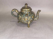 Load image into Gallery viewer, Staffordshire Agateware Footed Teapot Circa 1770