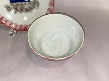 Load image into Gallery viewer, Staffordshire Red Spatterware Schoolhouse Cup And Saucer Ca. 1830