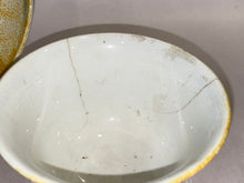 Load image into Gallery viewer, Staffordshire Yellow Spatterware Cup And Saucer Thistle Pattern Ca. 1830
