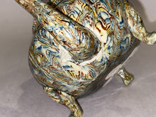 Load image into Gallery viewer, Staffordshire Agateware Footed Teapot Circa 1770