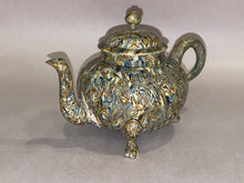 Load image into Gallery viewer, Staffordshire Agateware Footed Teapot Circa 1770