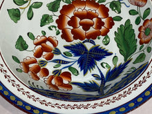 Load image into Gallery viewer, Staffordshire Pearlware Gaudy Dutch Soup Plate Carnation Ca. 1820 Rare Large
