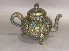 Load image into Gallery viewer, Staffordshire Agateware Footed Teapot Circa 1770
