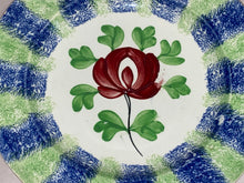 Load image into Gallery viewer, Staffordshire Rainbow Spatterware Plate Adams Rose Ca. 1830