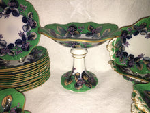 Load image into Gallery viewer, Staffordshire Davenport Dessert set in the "Nectarine" pattern circa 1850
