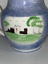 Load image into Gallery viewer, Spatterware Spatter Blue Fort Pattern Teapot Ca. 1830