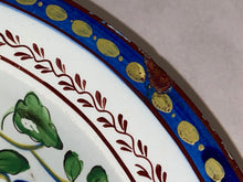 Load image into Gallery viewer, Staffordshire Pearlware Gaudy Dutch Soup Plate Carnation Ca. 1820 Rare Large