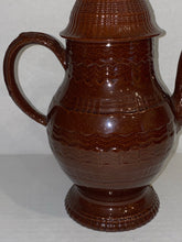 Load image into Gallery viewer, Staffordshire Creamware Redware Engine Turned Coffee Pot Ca. 1790’s