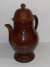 Load image into Gallery viewer, Staffordshire Creamware Redware Engine Turned Coffee Pot Ca. 1790’s