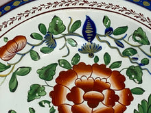 Load image into Gallery viewer, Staffordshire Pearlware Gaudy Dutch Soup Plate Carnation Ca. 1820 Rare Large