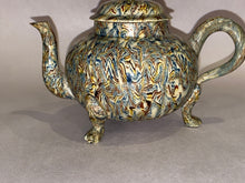 Load image into Gallery viewer, Staffordshire Agateware Footed Teapot Circa 1770