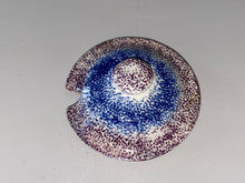 Load image into Gallery viewer, Staffordshire Spatterware Purple And Blue Mustard Pot Rare Form Ca. 1830