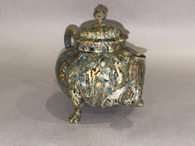 Load image into Gallery viewer, Staffordshire Agateware Footed Teapot Circa 1770