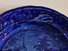 Load image into Gallery viewer, Historical Staffordshire Blue Baltimore and Ohio Railroad Plate Incline Ca. 1825
