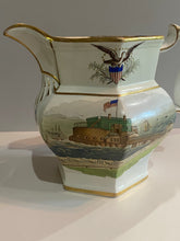 Load image into Gallery viewer, Historical Painted Landing of Lafayette Jersey City Pottery Pitcher
