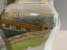 Load image into Gallery viewer, Historical Painted Landing of Lafayette Jersey City Pottery Pitcher
