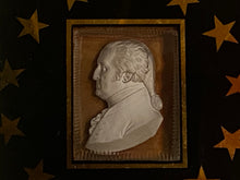 Load image into Gallery viewer, 19th Century Glass Sulphide of George Washington with Modern Star Reverse Painted Mat
