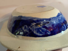 Load image into Gallery viewer, Historical Staffordshire Blue Vegetable Dish The Eddistone Lighthouse
