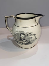 Load image into Gallery viewer, Staffordshire War of 1812 Pitcher Captain Hull and Major Genl Brown Ca. 1815
