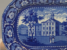 Load image into Gallery viewer, Historical Staffordshire Blue Small Platter Court House Boston
