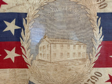 Load image into Gallery viewer, Historical Handkerchief Cotton Centenary American Flag Samuel Slater Textile 1890
