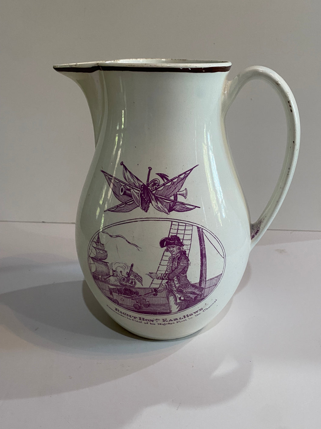 Staffordshire Pearlware Right Hon. Earl Howe Majesty’s Fleet Female Archers 1820