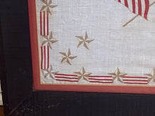 Load image into Gallery viewer, 1880’s  Benjamin Harrison Protection To Home Industries Handkerchief Flags Eagle
