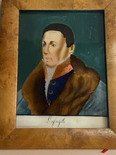 Load image into Gallery viewer, Antique 19th Century Reverse on Glass of Marquis de Lafayette
