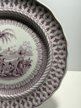 Load image into Gallery viewer, Historical Staffordshire Mulberry Transfer Plate Penns Treaty And Indians 1835
