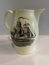 Load image into Gallery viewer, Staffordshire Creamware Liverpool Pitcher Map of East Coast Success To Trade American Ship
