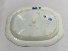 Load image into Gallery viewer, Historical Staffordshire Blue Platter Oatlands Surrey 4 Medallion Erie Canal
