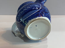Load image into Gallery viewer, Historical Staffordshire Blue Pitcher in the Landing of Lafayette Pattern Ca. 1825
