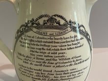 Load image into Gallery viewer, Staffordshire Creamware John Adams and Liberty Poem American Ship
