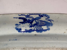Load image into Gallery viewer, Historical Staffordshire Blue Small Platter Highlands Hudson River Chancellor of Livingston Boat 1825
