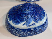 Load image into Gallery viewer, Historical Staffordshire Blue Woodlands Near Philadelphia Vegetable Dish
