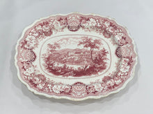 Load image into Gallery viewer, Historical Staffordshire Pink Transfer Platter West Point By Adams 1835
