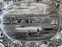 Load image into Gallery viewer, Historical Staffordshire View Of Hudson River Small Platter Ca. 1835
