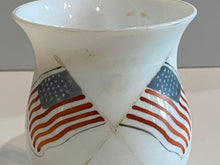 Load image into Gallery viewer, Antique Free Blown Glass Cup Patriotic American Flags Zachary Taylor Ca. 1840’s
