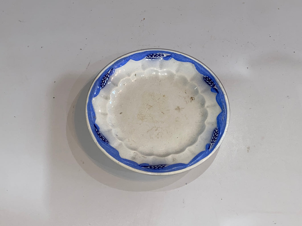 Staffordshire Ironstone Blue Wheat Cup Plate Elsmore Forster