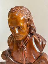 Load image into Gallery viewer, Late 18th Early 19th Century Carved Wooden Bust of Benjamin Franklin
