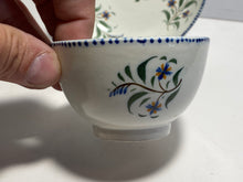 Load image into Gallery viewer, Staffordshire Pearlware Cup And Saucer Floral Sprig Leeds Ca. 1820
