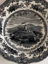 Load image into Gallery viewer, Historical Staffordshire Black Transfer Plate MR. Kjaers Residence &amp; Observatory Saint Thomas 1835
