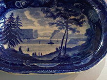 Load image into Gallery viewer, Historical Staffordshire Blue Vegetable Dish Tappenzee From Greensburg

