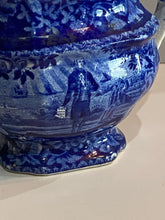 Load image into Gallery viewer, Historical Staffordshire Blue Washington With Scroll In Hand Creamer Ca. 1825
