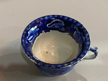 Load image into Gallery viewer, Historical Staffordshire Blue Wadsworth Tower Custard Cup
