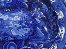 Load image into Gallery viewer, Historical Staffordshire Blue Large States Pattern Platter

