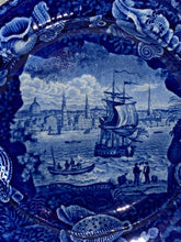 Load image into Gallery viewer, Historical Staffordshire Blue Dinner Plate View of Liverpool Ca. 1825
