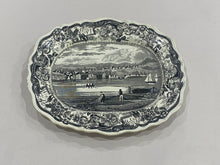 Load image into Gallery viewer, Historical Staffordshire Black Transfer Hudson, Hudson River New York Small Platter
