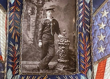 Load image into Gallery viewer, Antique Japanese Silk Embroidery Navy Memorabilia Eagle Sailor U.S.S. Concord
