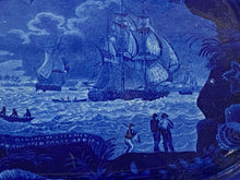 Load image into Gallery viewer, Historical Staffordshire Blue Platter Christianburg Danish Settlement on the Gold Coast of Africa

